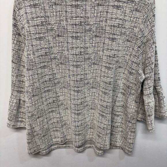 Talbots Women 3/4 Sleeve Blouse Top Shirt Size 3X Cotton Blend Gray C031 -13 - Picture 13 of 15